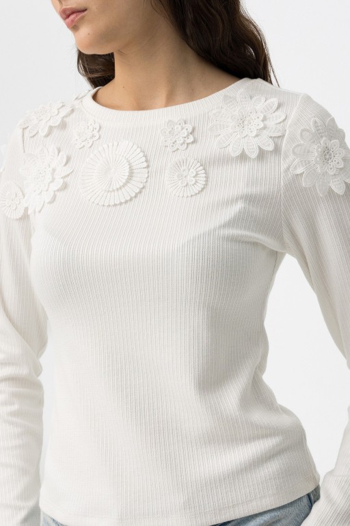 CAMISETA MANGA LARGA FLORAL