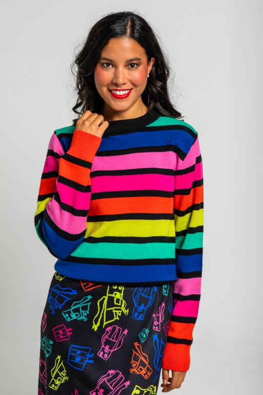 SUETER AJUSTADO MULTICOLOR