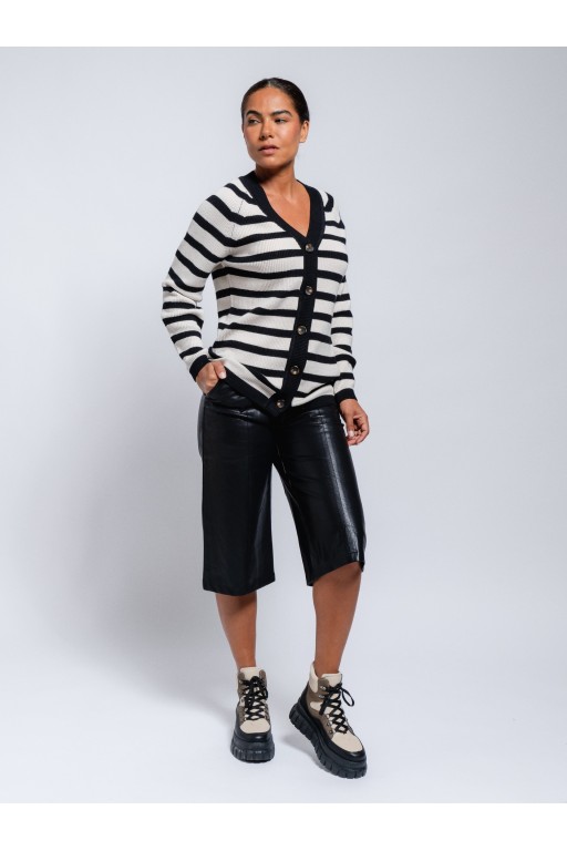 CARDIGAN RAYAS BLANCO Y NEGRO